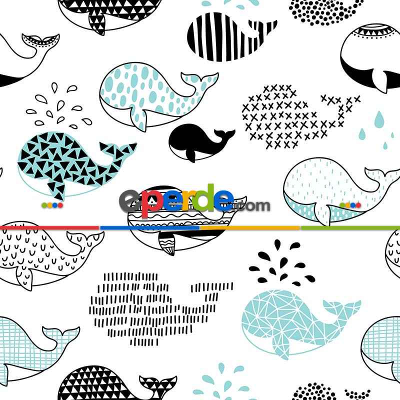 Çocuk Odası Fon Perde Evm430 _c - Kumaşı Kalındır Duck Bezi Değildir.- Siyah-Mavi-Beyaz-Çok Renkli