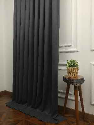 Arzenen Birinci Sınıf Kalite Kadife Dokulu Tek Kanat Fon Perde.- Antrasit