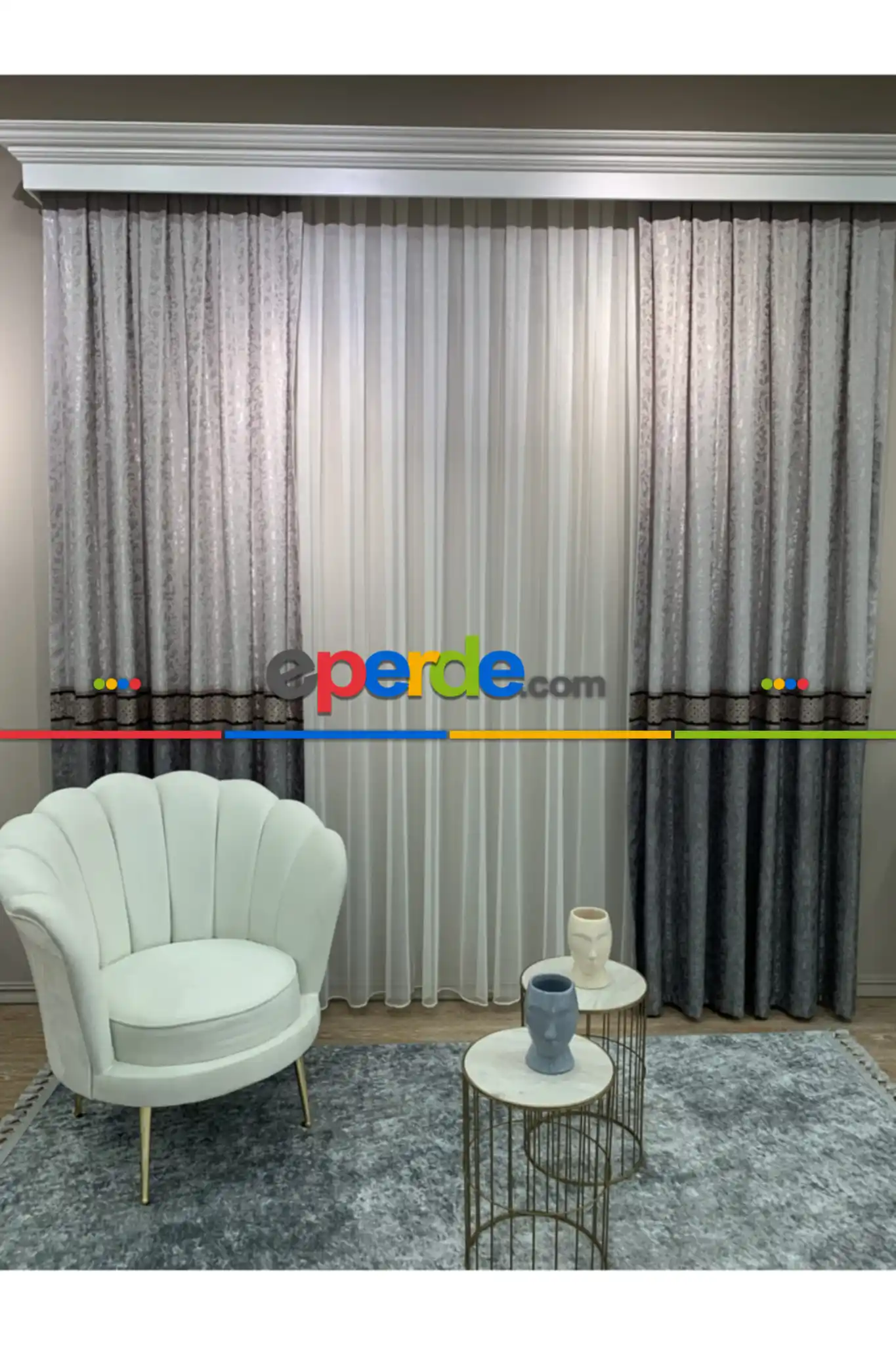 Brillant Perde Livabonarperde Yeni Tasarım Desen Renkl Fon Perde Yan Perde Kanat Perde