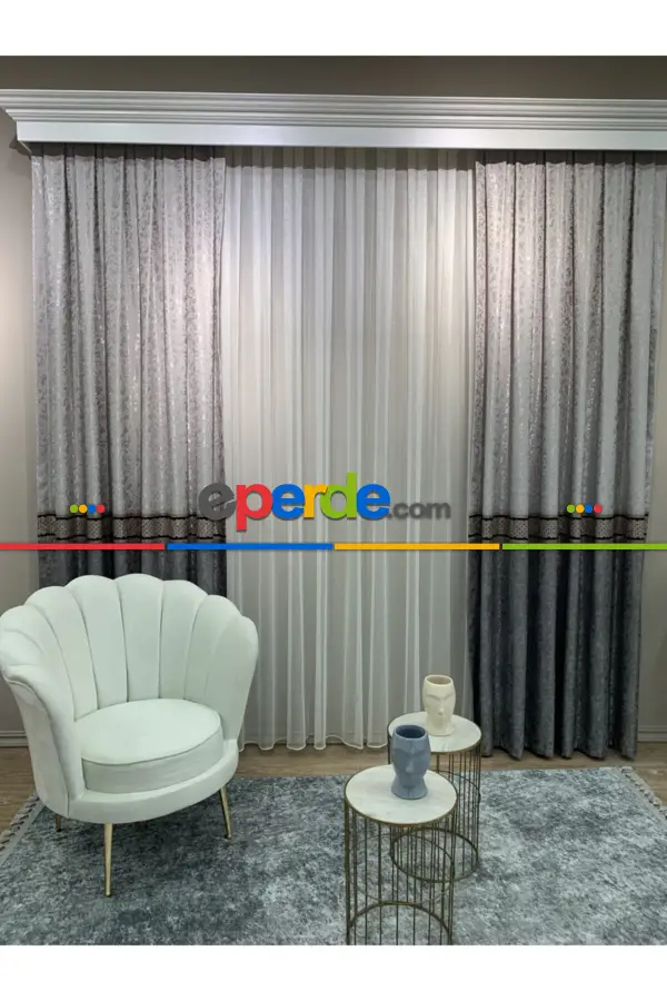 Yatak Odası - Brillant Perde Livabonarperde Yeni Tasarım Desen Renkl Fon Perde Yan Perde Kanat Perde