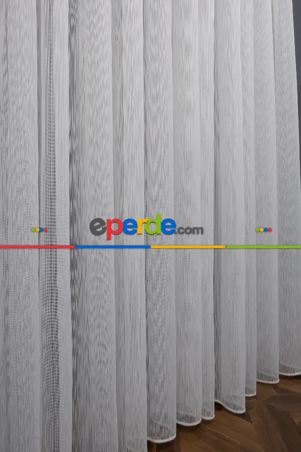 Mutfak - Brillant Mat Çizgili Tül Keten Görünümlü