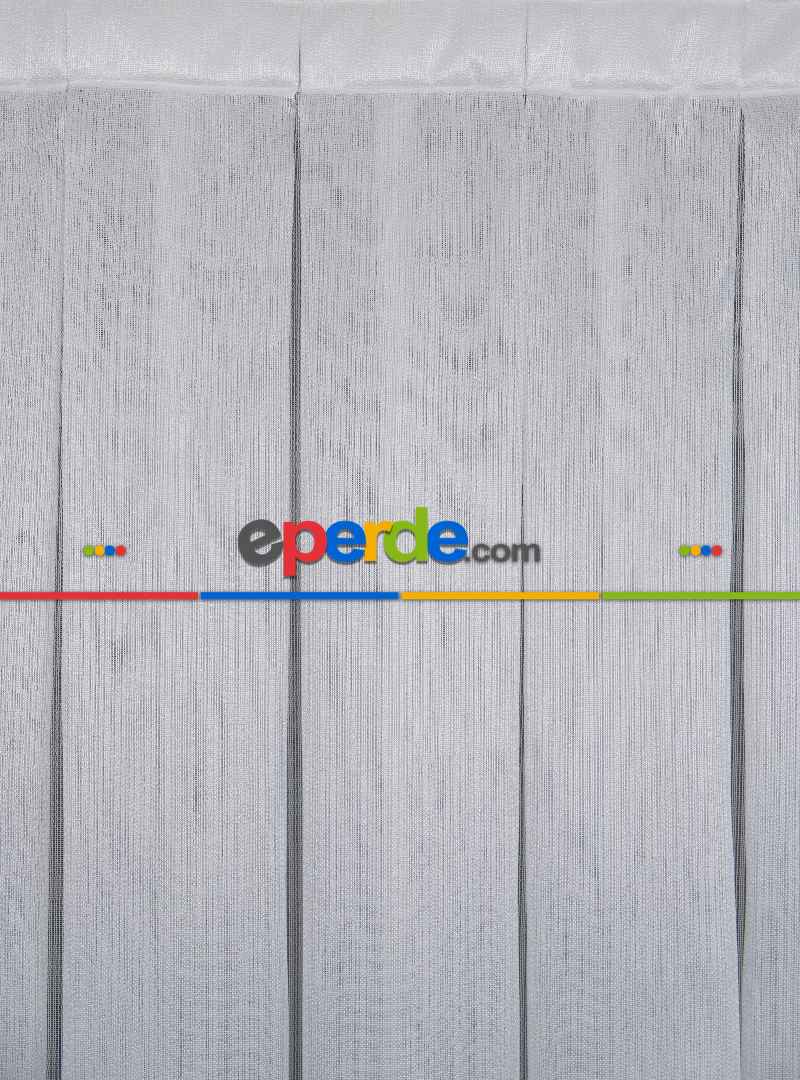 Mutfak Tül 2025 Kar 600 Modern Sugar Çizgili Tül Perde - Düz Sade