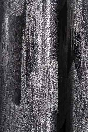 Avantgarde Antrasit Dalgalar Desenli– Modern Jakar Dokuma Fon Perde