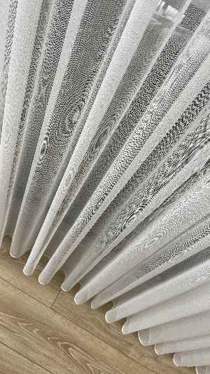 Mutfak - Düz Çizgili Tül - İnci Tül - Dönergücü- Ekru