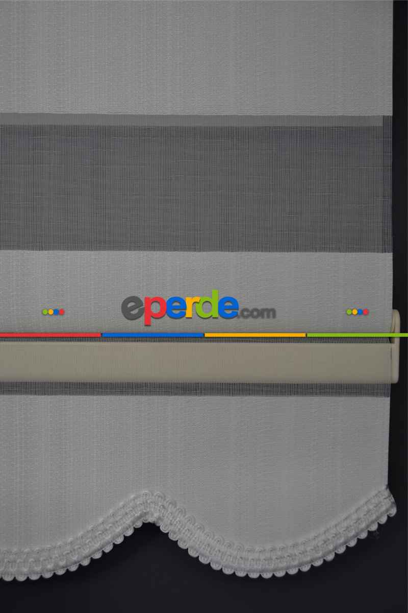 Halim Perdesan Jk-280 Beyaz Renk Etekli Veya Eteksiz Zebra Stor Perde