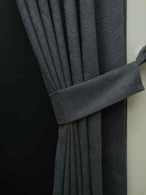 Gri Renk Düz Pileli Fon Perde- Gri-Füme-Antrasit 70cm X 260cm 