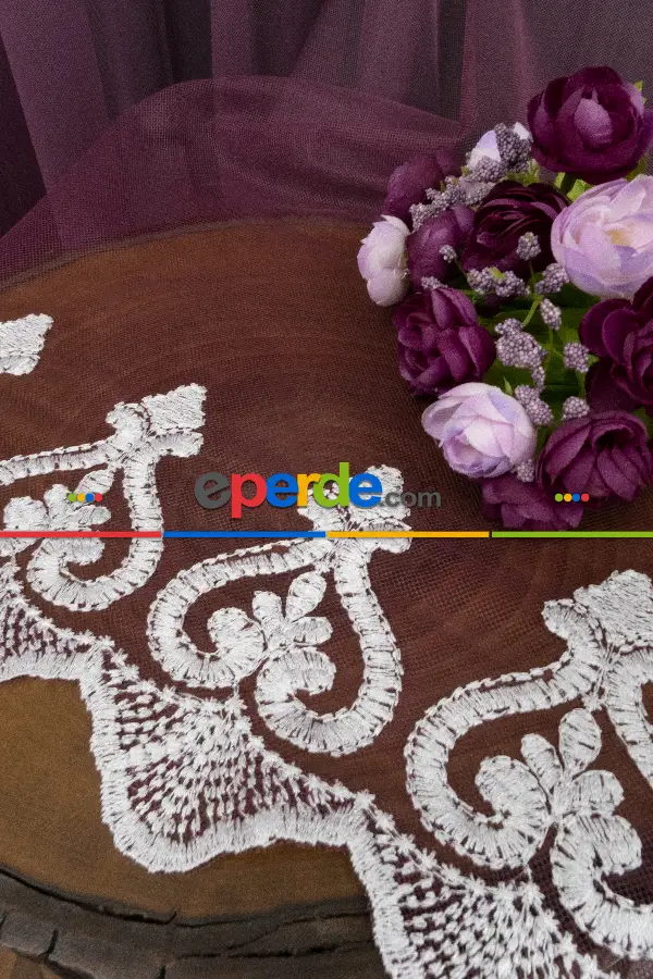 Tül Yarım Renkli Degrade Tül Renkli Tül