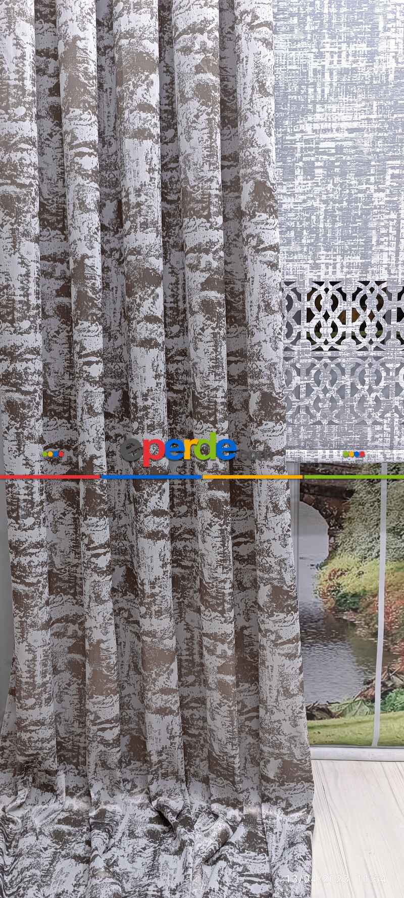 Salon Fon Perde - 2025 Elit Modern Damask Desenli Fosforlu İplik Dokuma Fon Perde -3