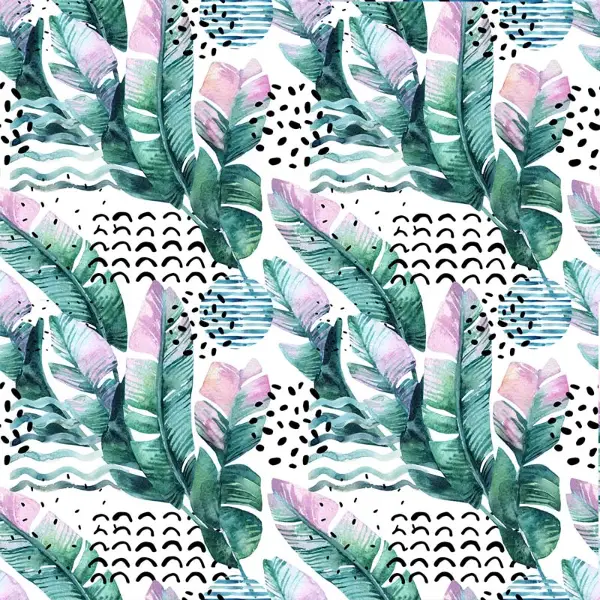 Mutfak Perdesi Kanat Fon Perde Yaprak Desenli- Siyah