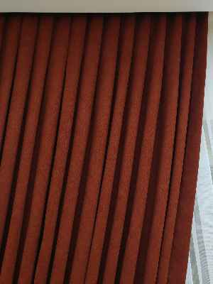 Kiremit - Düz Fon Perde ( En 150cm Dökümlü Fon Perde)- Kiremit Rengi