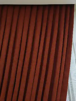 Kiremit - Düz Fon Perde ( En 150cm Dökümlü Fon Perde)- Kiremit Rengi