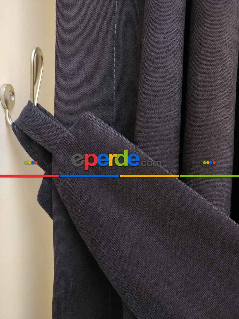 Antrasit Gri Düz Fon Perde ( Dökümlü Fon )- Antrasit