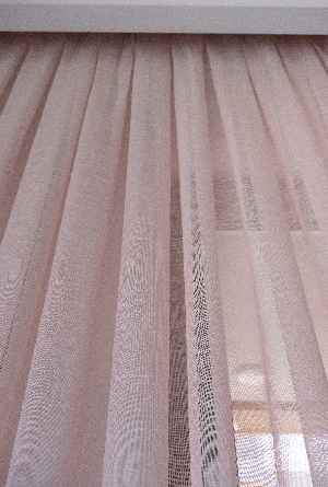 Çocuk Odası - Naturel Keten Tül - Pudra Pembe