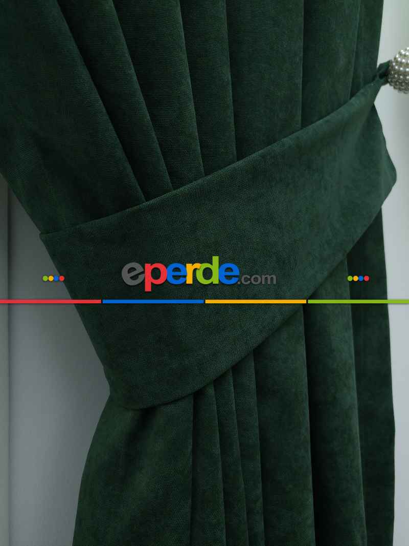 Salon Fon - Yeşil - Düz Fon Perde ( 180 Eninde )- Yeşil