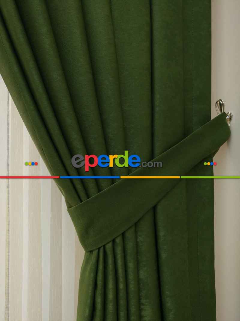 Soft Yeşil Fon Perde Geniş En (285)- Yeşil Koyu Yeşil