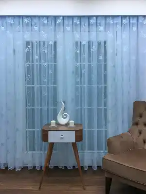 Çocuk Odası Tül Perde - Mavi- Mavi Açık