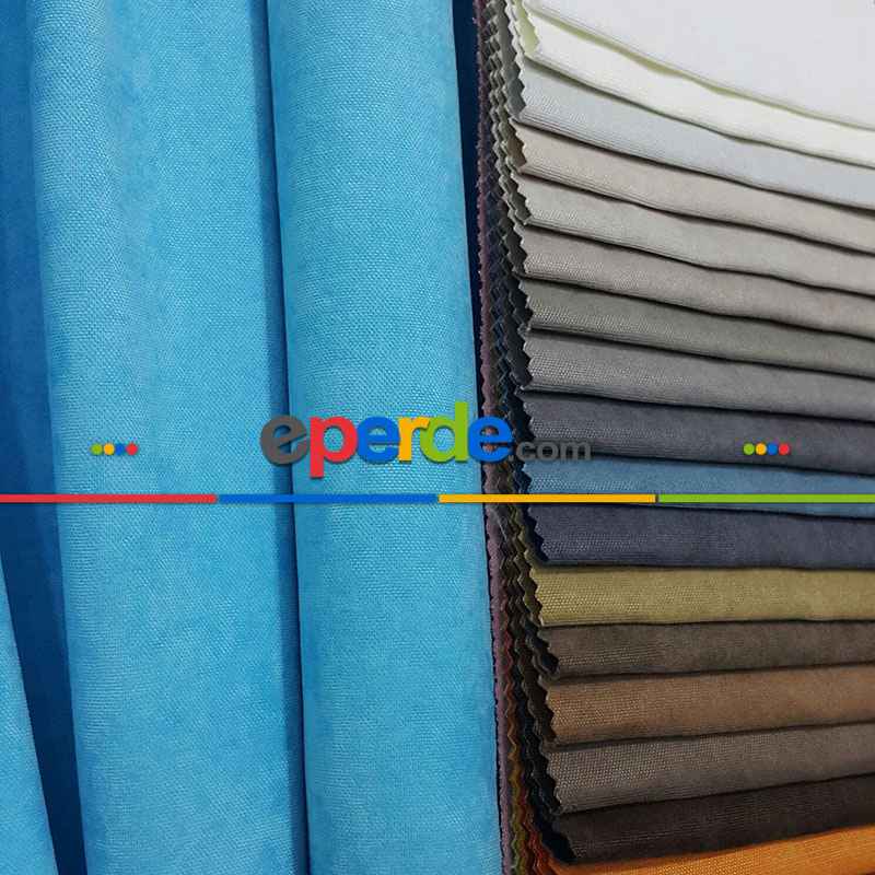 Düz Sade Mutfak Fon Perde Yan Kanat Perdesi- Lacivert