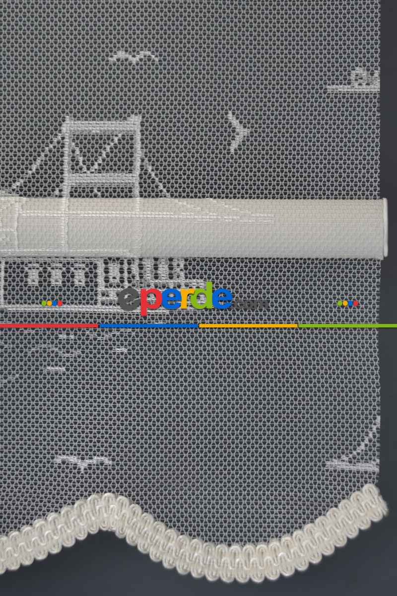 Halim Perdesan Dacuz-212 Beyaz Renk Etekli Veya Eteksiz Çift Mekanizmalı Tül Stor Perde