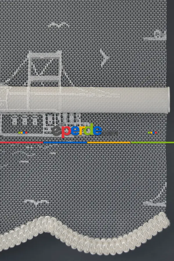 Halim Perdesan Dacuz-212 Beyaz Renk Etekli Veya Eteksiz Çift Mekanizmalı Tül Stor Perde