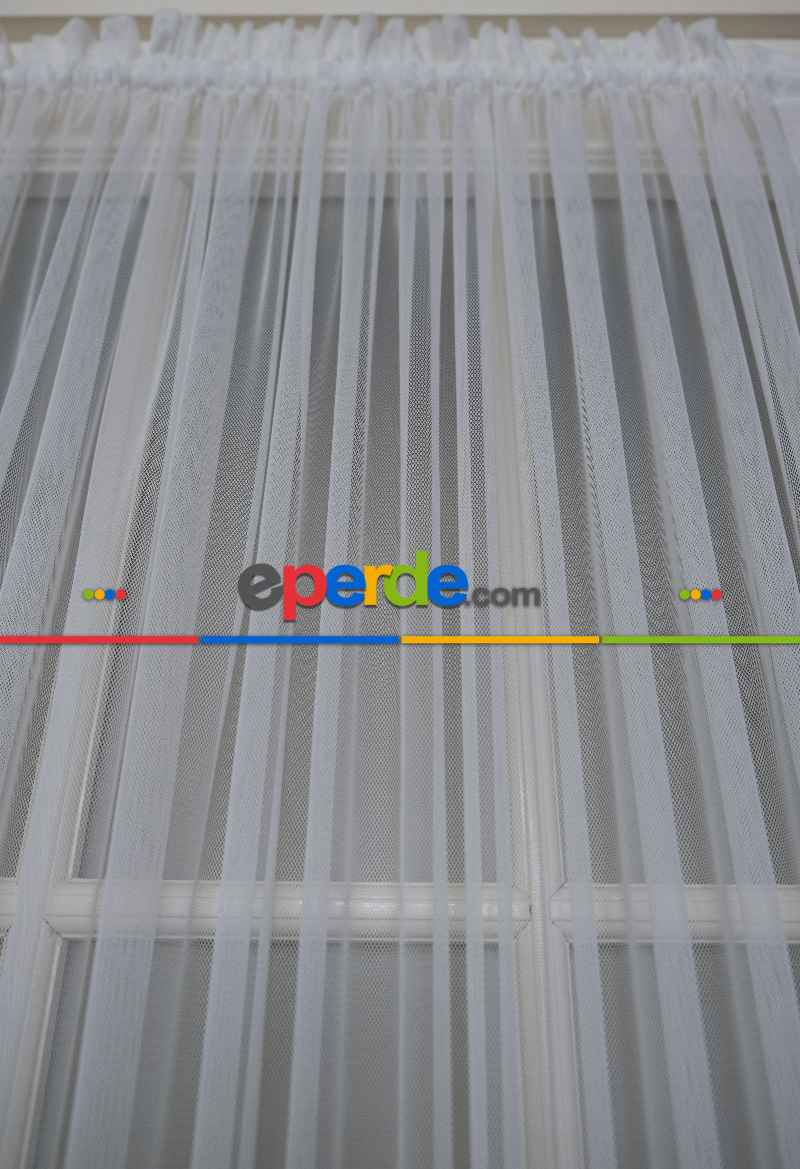 Briz Perde - Ekru Kar Tül Ütü İstemeyen Fantazi Tül