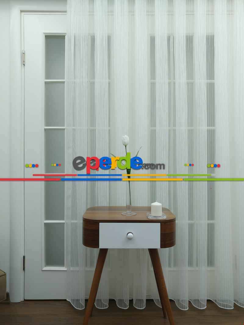 Çizgili Tül Zigzaglı 1. Kalite - Kurşunlu Tül