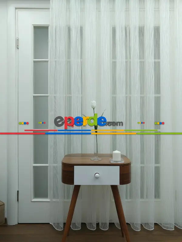 Mutfak - Çizgili Tül Zigzaglı 1. Kalite