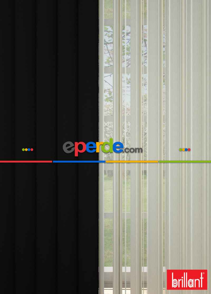 Brillant Akıllı Tül Perde Siyah Renkli Tül Dikey Zebra Perde Düz 1. Kalite