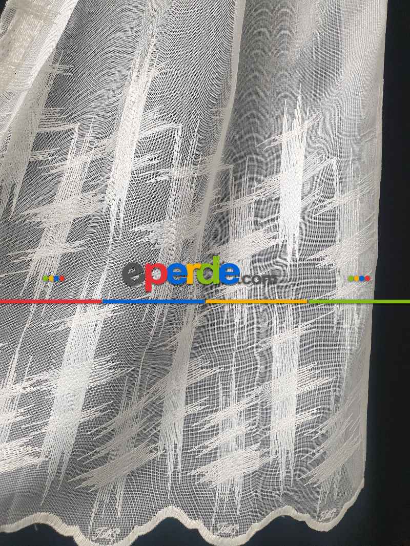 Taç Çizgi İşlemeli Hastag Model Tasarım Yeni Desen Tül