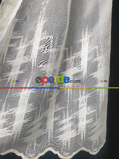 Taç Çizgi İşlemeli Hastag Model Tasarım Yeni Desen Tül