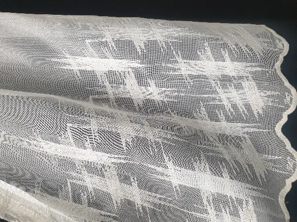 Salon - Taç Çizgi İşlemeli Hastag Model Tasarım Yeni Desen Tül