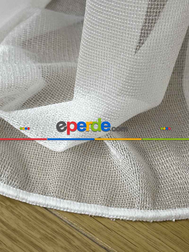 Ekru Düz Tül Perde Premium Serisi