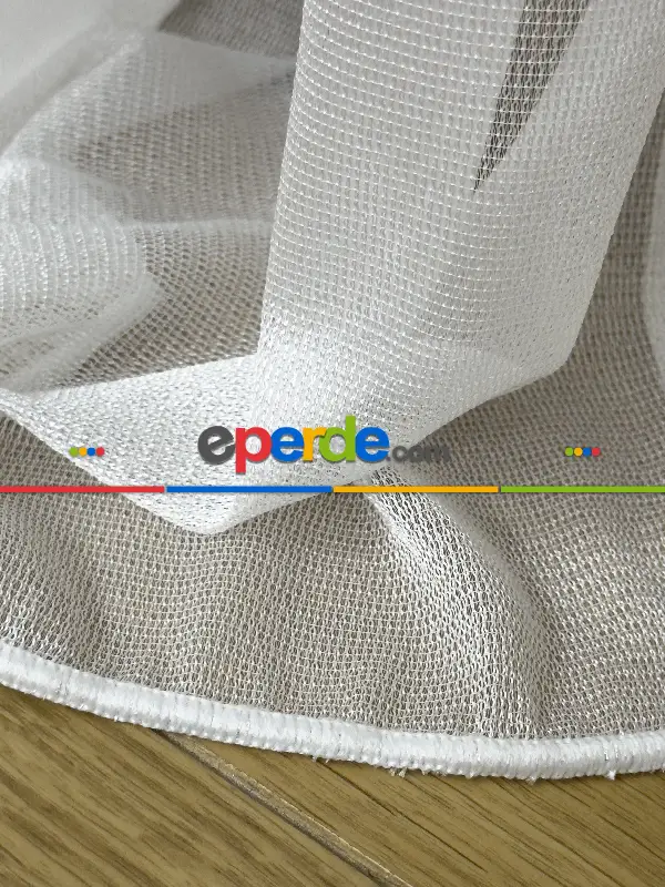 Ekru Düz Tül Perde Premium Serisi