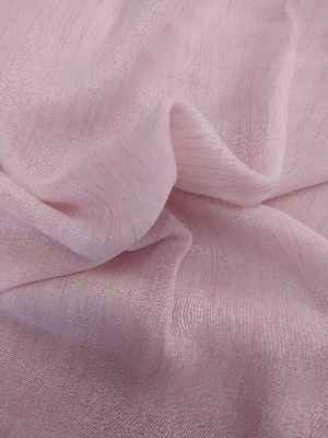 Modern Keten Tül Perde - Pudra Pembe L- Pembe Pudra Pembe