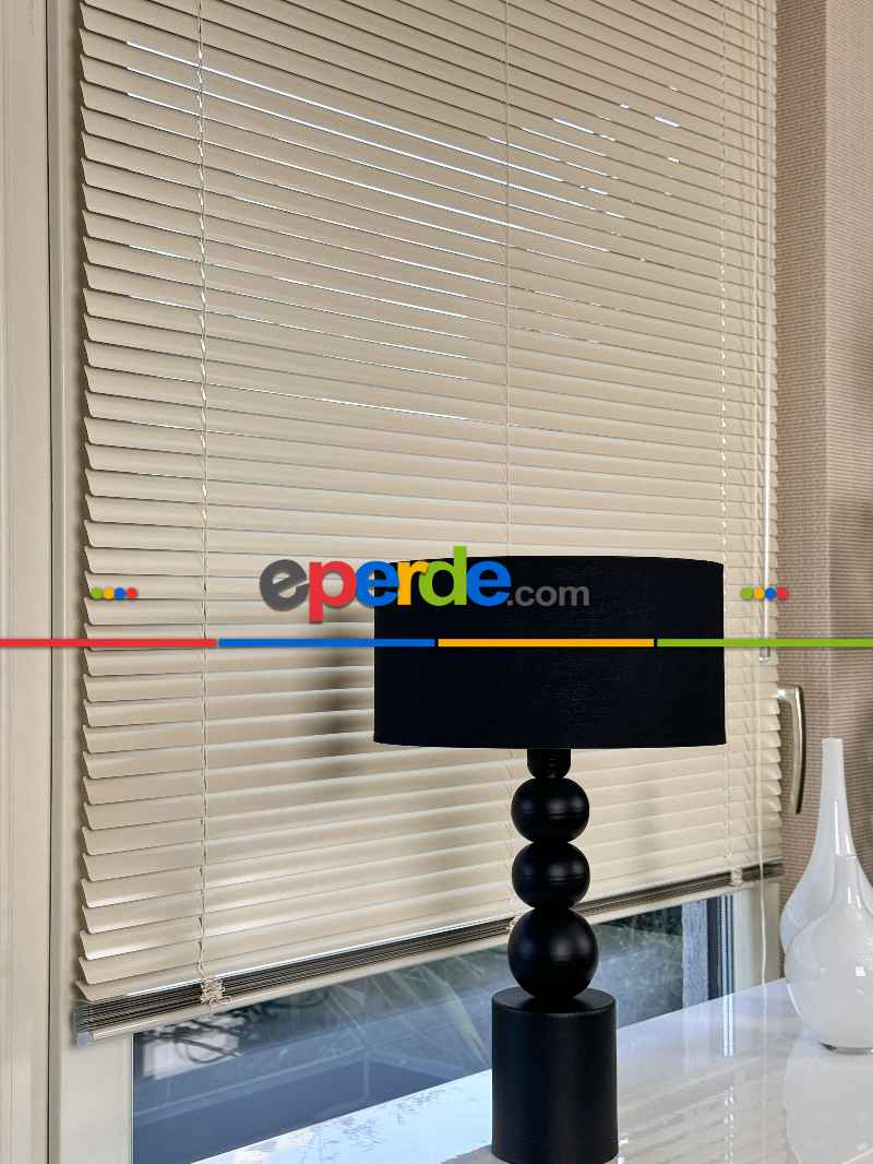 Kemik Rengi Alüminyum Jaluzi Perde - 25mm