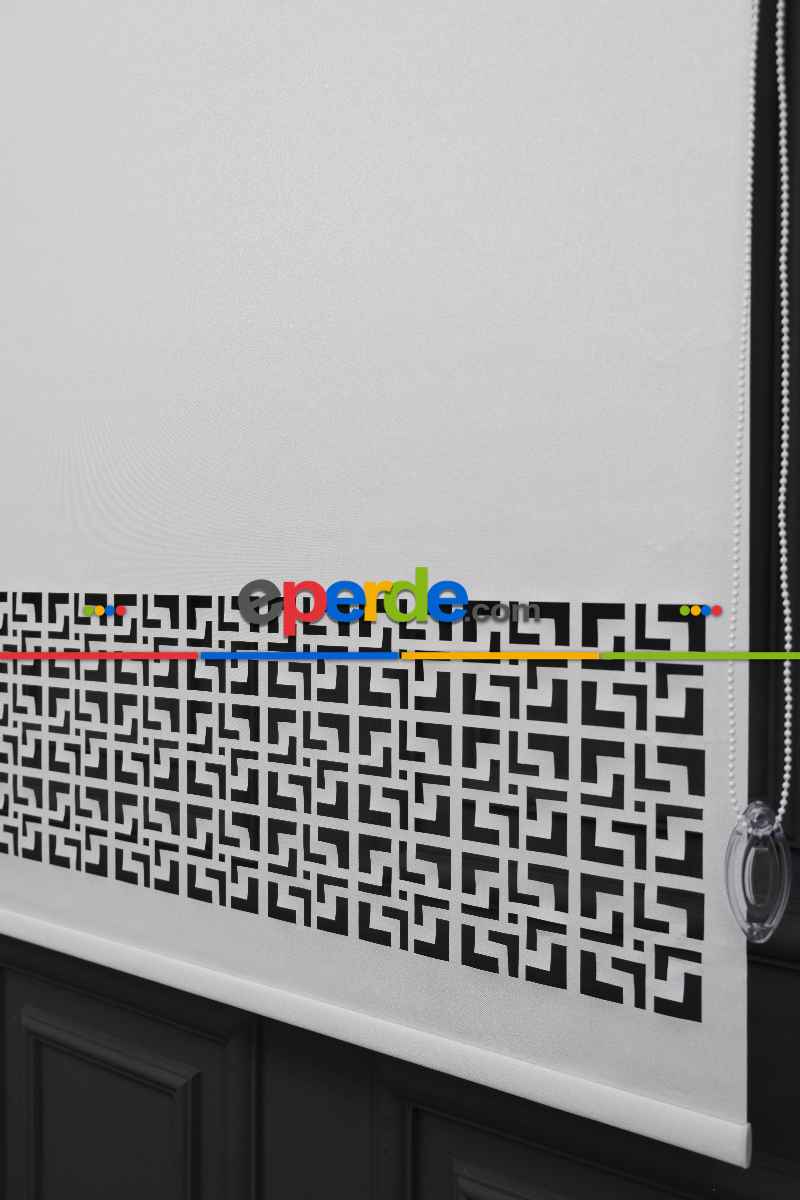 Ekru Renk Lazer Kesim Mat Stor Perde (ister Düz - İster Lazer Kesimli Satın Alın)