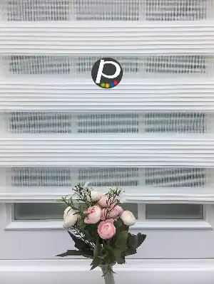 Dar Plise Zebra Perde - Krem- Krem