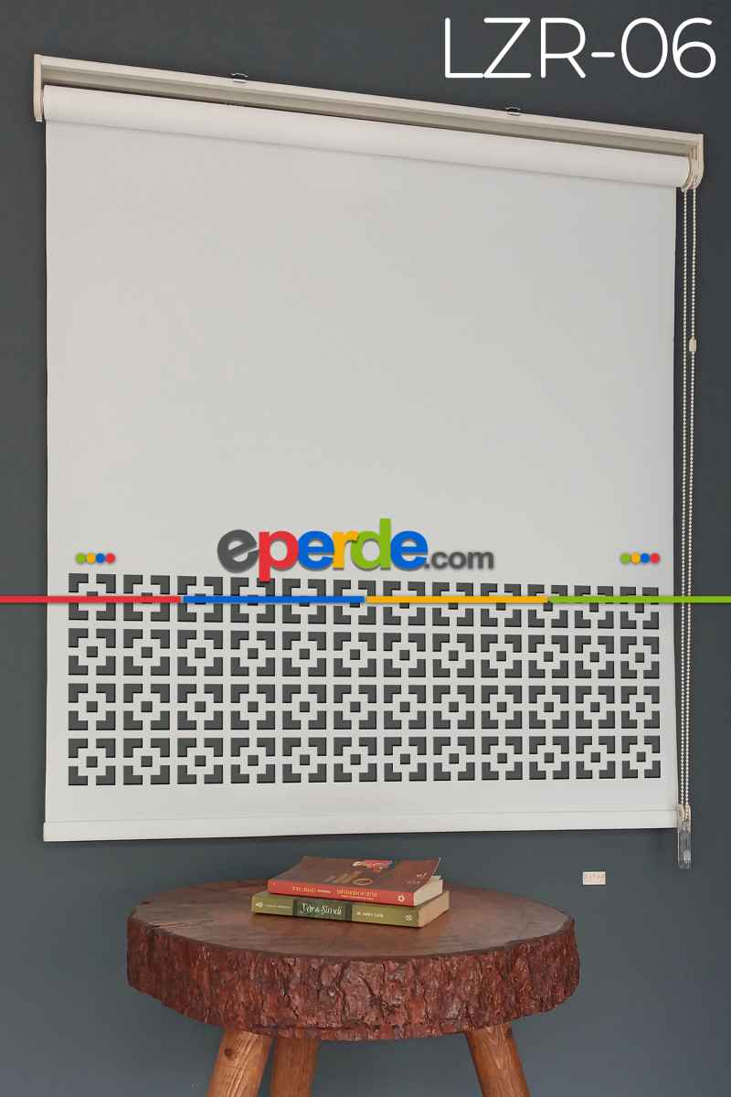 Halim Perdesan 30 Cm Lazer Kesim Kalın Mat Stor Perde, Lazer Kesimli Stor Perde