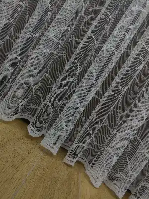 Spor Desen Fransız Dantel Tül Perde & Kruvaze Perde- Ekru
