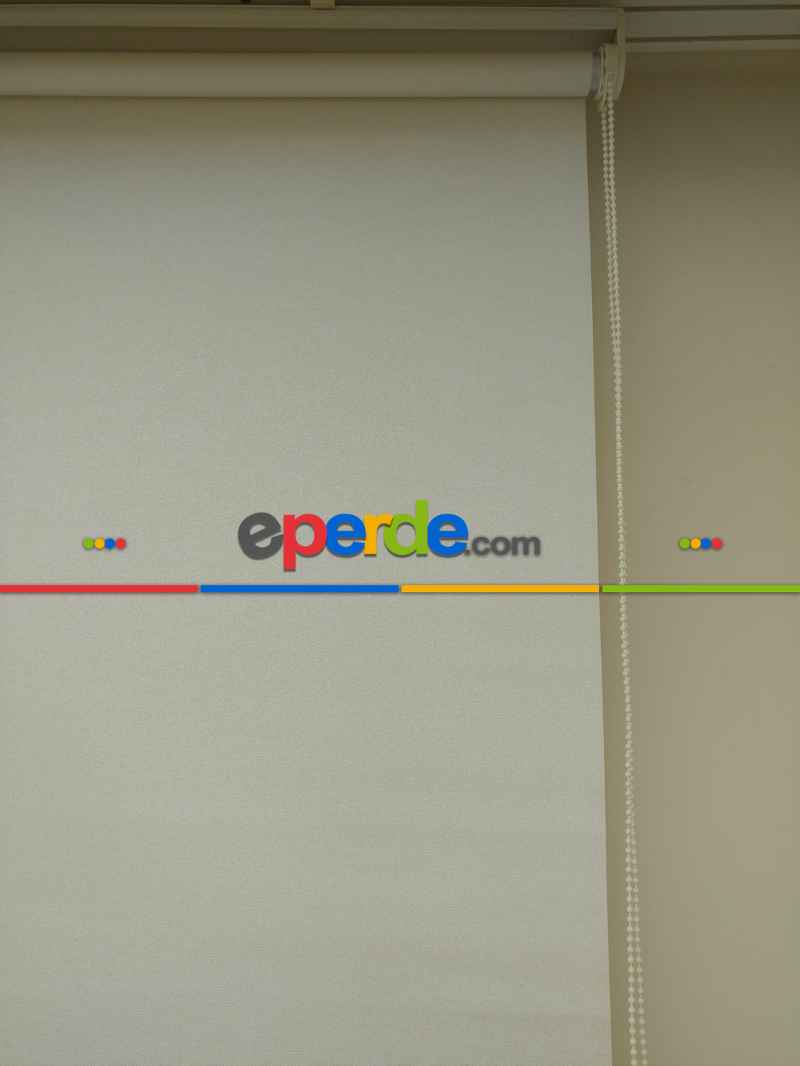 Mutfak Stor - Stor Perde Pastel Simli Serisi (pvc Kaplama) Kalın Dokulu- Krem İnci