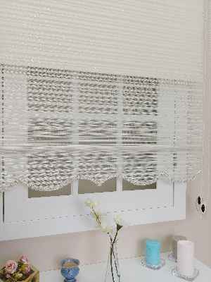 Mutfak Stor Perde - Çiftli Sistem İkili Tül Stor- Beyaz