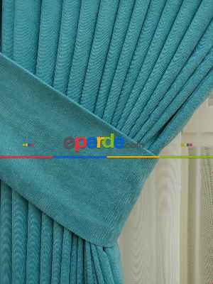 A Petrol - Düz Fon Perde ( Dökümlü Fon Perde)- Petrol Mavisi