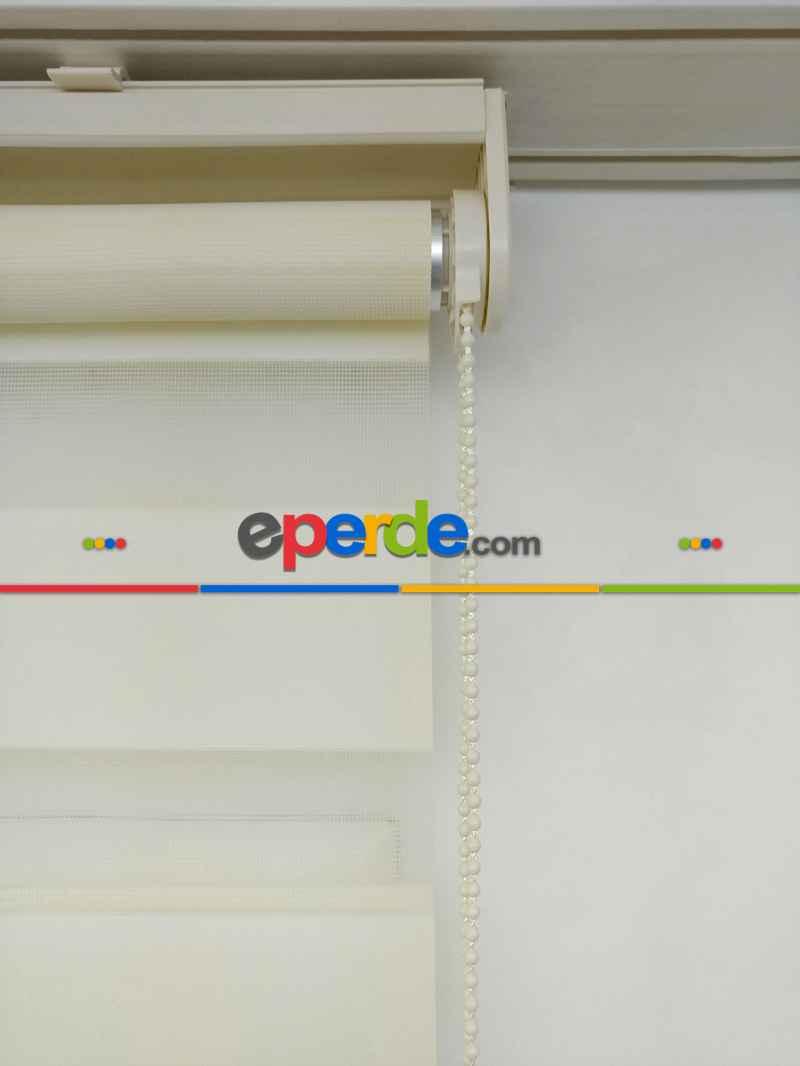 Oturma Odası - Zebra Perde - Düz Zebra Perde- Krem