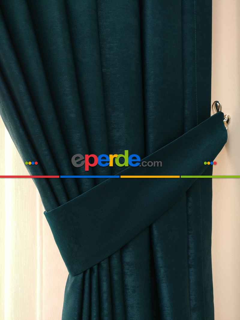 Soft Fon Perde- Yeşil Koyu Yeşil