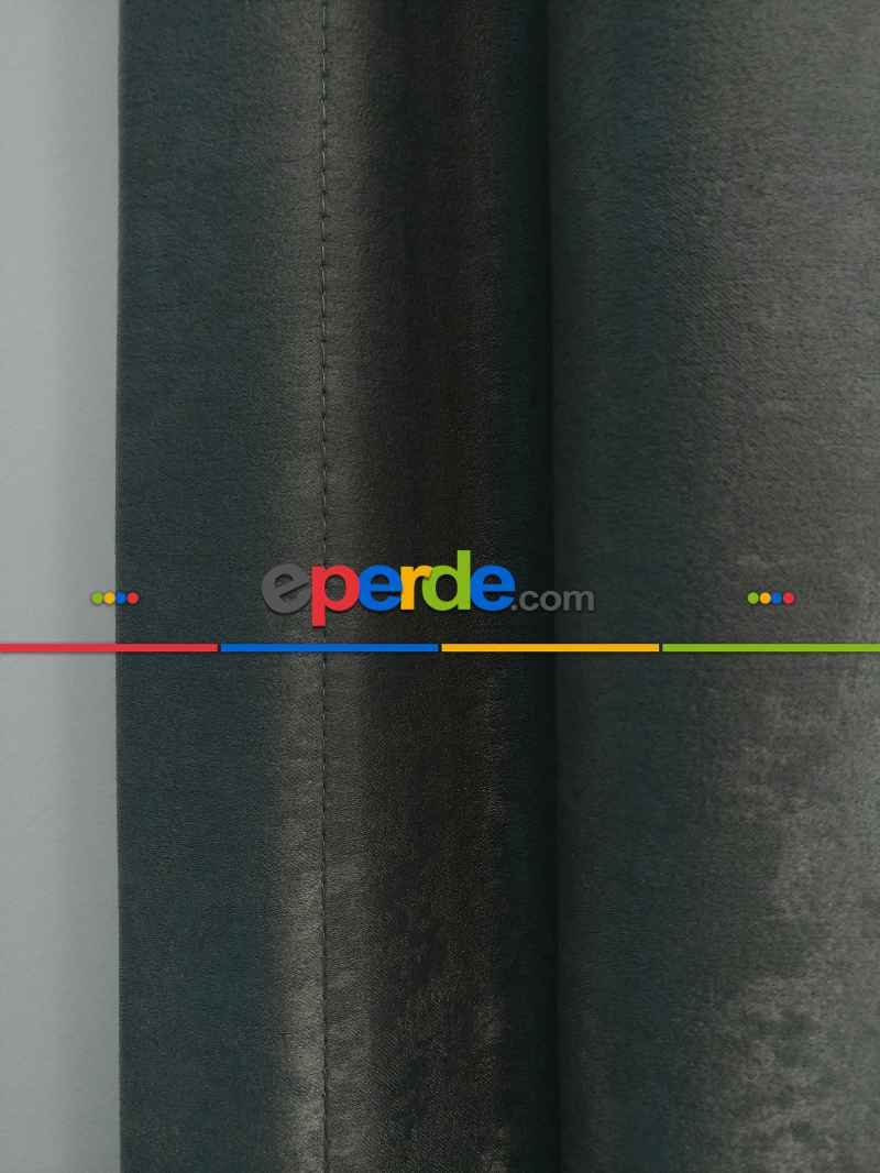 Salon - Soft Fon Perde Gri Rengi Dökümlü En - Gri-Füme-Antrasit