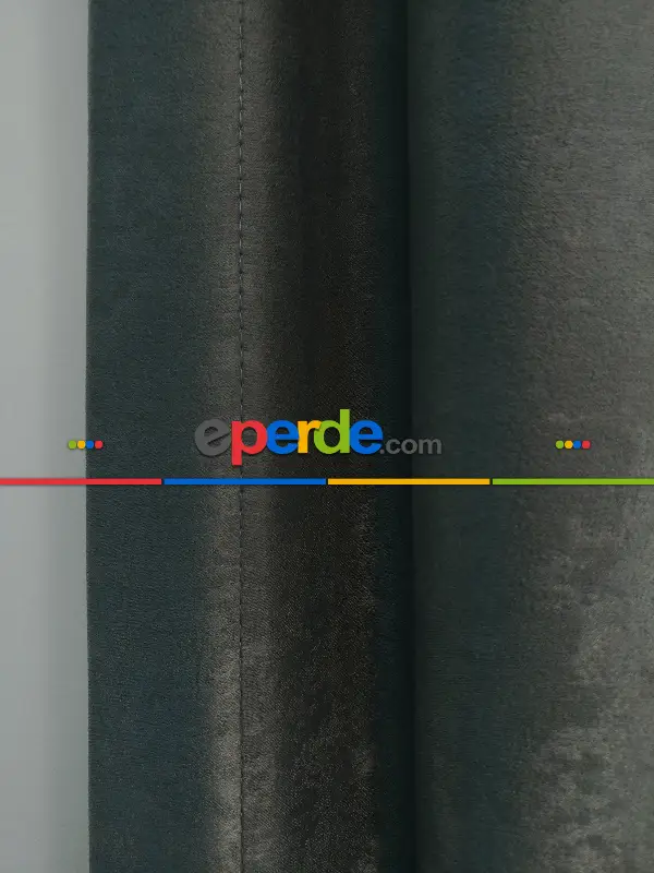 Salon - Soft Fon Perde Gri Rengi Dökümlü En - Gri-Füme-Antrasit