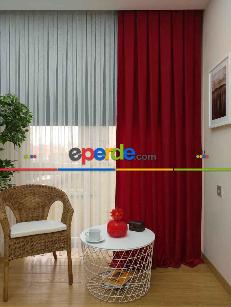 Soft Kırmızı Fon Perde (150)- Kırmızı