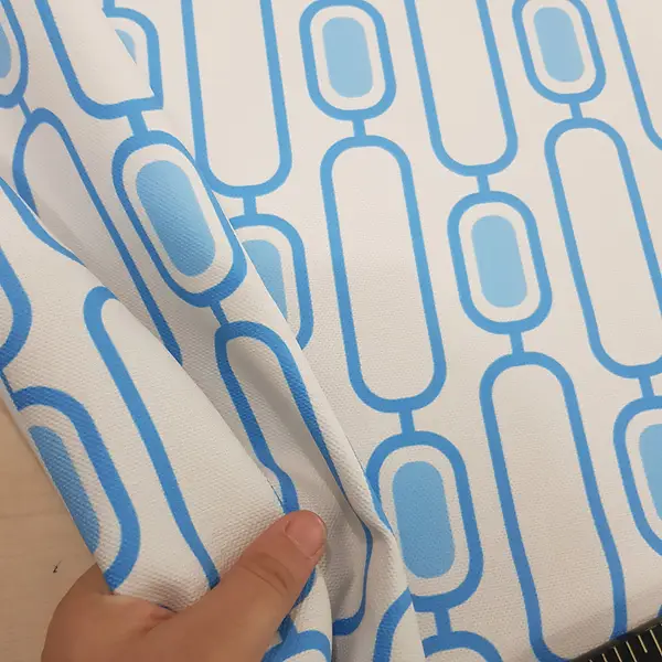 Geometrik Desenli Fon Perde Evm206e _g - Kumaşı Kalındır Duck Bezi Değildir.- Lacivert-Mavi-Beyaz