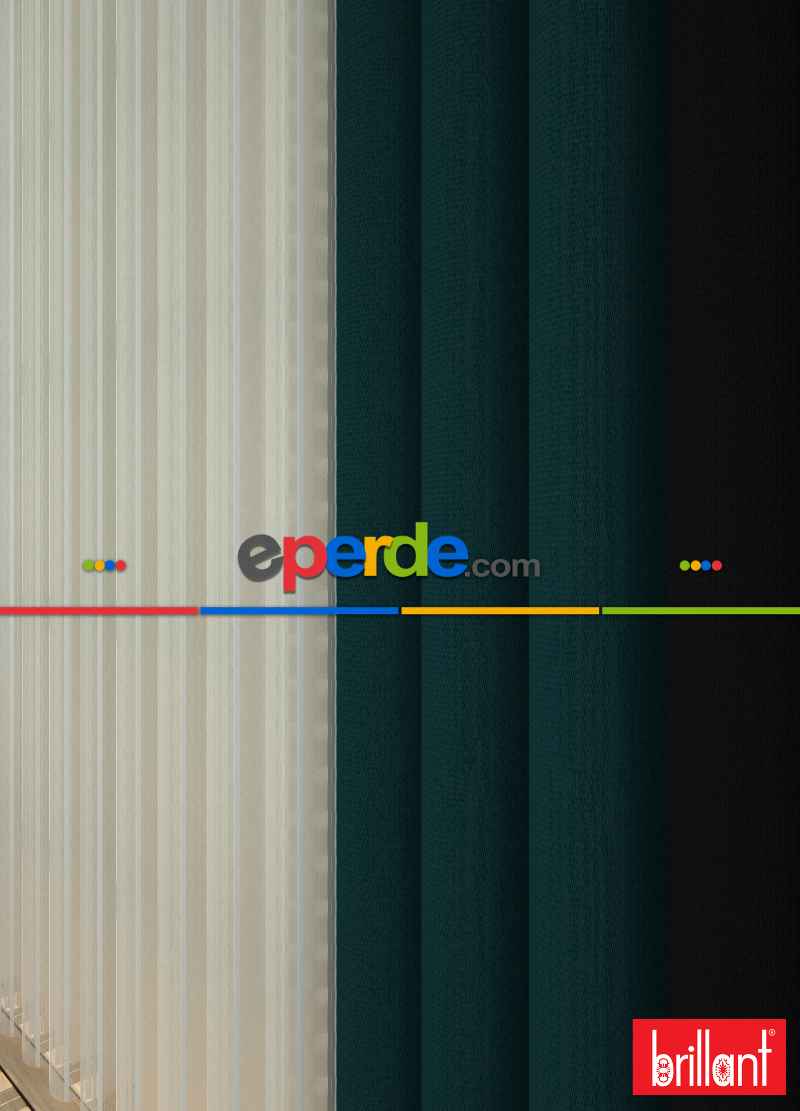 Brillant Akıllı Tül Siyah-petrol Yeşili Perde Tül Dikey Zebra Perde Düz 1. Kalite