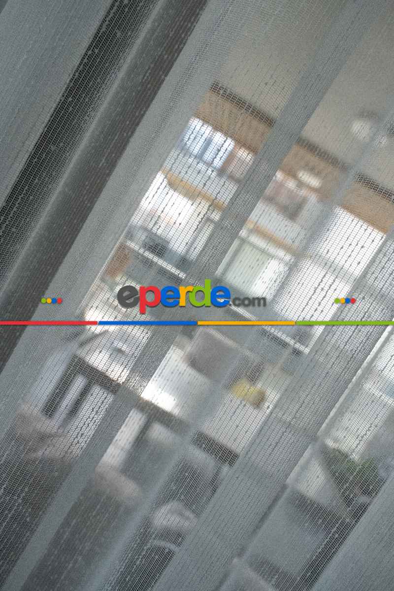 Mutfak - Şantuk İplikli Düz Tül - Ütü İstemez