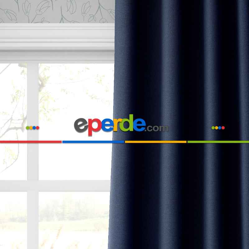 Blackout Karartma Tek Kanat Fon Perde Mavi